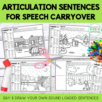 Preview of Articulation Sentences & Stories for Speech Carryover