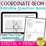 Coordinate Geometry Question Bank for Geometry Assessments