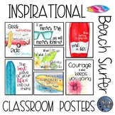 Inspirational Beach Surf Theme Classroom Decor Posters