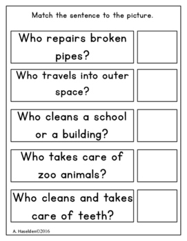 speech therapy wh questions matching questions to