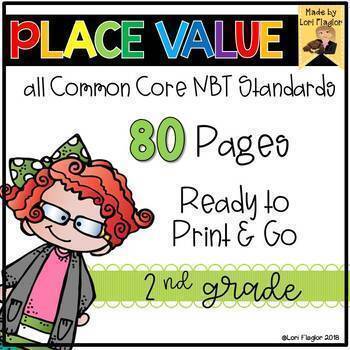 Preview of Place Value- 2nd Grade Math Standards Printable and Digital