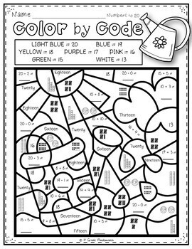 Spring Color By Number Spring Math Activities (1st - 2nd Grades)
