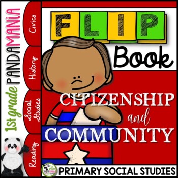 Preview of Citizenship and Community a Primary Grades Civics FLIP Book