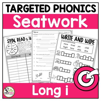 Preview of Long Vowel Worksheets Long i Phonics Activities Science of Reading Aligned