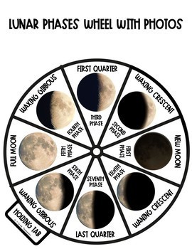 Moon Phases Activity Wheel by 1st Grade Pandamania | TpT