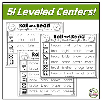 beginning blends roll and read literacy centers by 1st grade pandamania