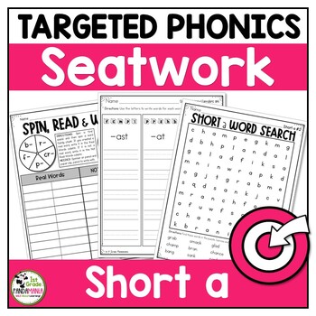 Preview of Short Vowel Worksheets Short a Phonics Activities Science of Reading Aligned