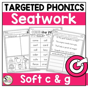 Preview of Soft c and g Worksheets Phonics Science of Reading Aligned Activities