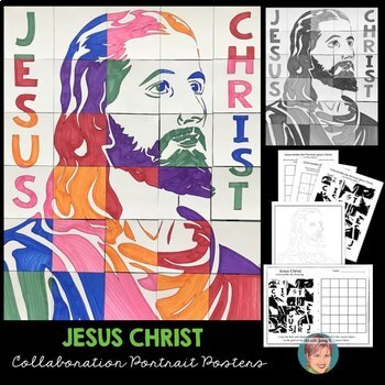 Preview of Jesus Christ Collaboration Poster |  Makes a Great Sunday School Activity!