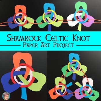Preview of Celtic Knots Paper Art [Vol 2] Shamrocks  | Fun St Patricks Day Craft