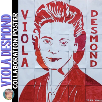 Preview of Viola Desmond Collaborative Poster | Great Canadian Black History Month Activity