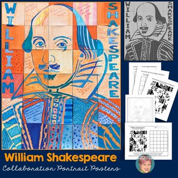 Preview of William Shakespeare Collaboration Poster | Great Poetry Month Activity