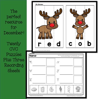 Christmas CVC Words Activity by A Spot of Curriculum | TpT