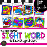 Color by Sight Word | Winter Activities | First Grade Dolch and Fry Sight Words