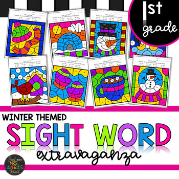Preview of Color by Sight Word | Winter Activities | Sight Words