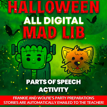 Preview of HALLOWEEN DIGITAL MAD LIB PARTS OF SPEECH ACTIVITY