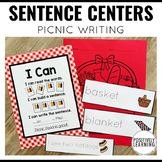 Picnic Writing Activities | Sentence Building Centers