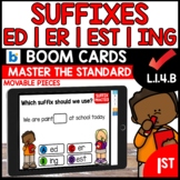 Suffixes Word Work ed, er, est, ing using BOOM Cards L.1.4.B
