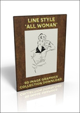 50 Out-of-Copyright Retro Woman Outline Drawings to use fo