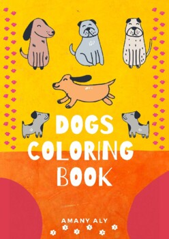 Preview of 50 Pages Dogs Coloring Book