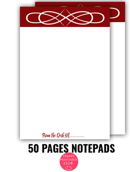 Preview of 50 Pages Notepads-Notepad Sheets- Printable Notepad