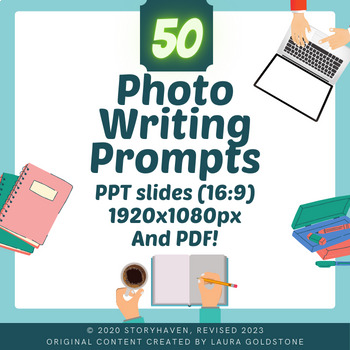 Preview of 50 Photo Writing Prompts - PPT AND PDF (1920x1080px)
