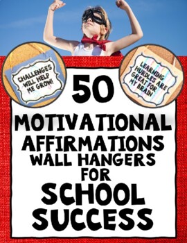 Preview of 50 Positive Affirmations Art Activity for Academic Motivation SEL; Grades 1-8