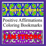 50 Positive Affirmations Coloring Bookmarks - Color your O