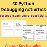 Python Debugging Worksheets: 50 Activities to Improve Coding Logic
