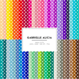 50 Rainbow Small Dots Digital Papers