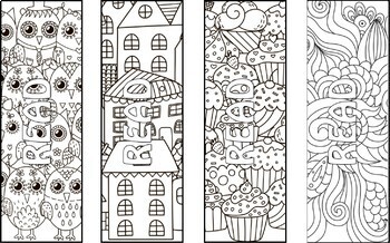 50 Reading Coloring Bookmarks -Color your Own Bookmarks by Debbie Madson