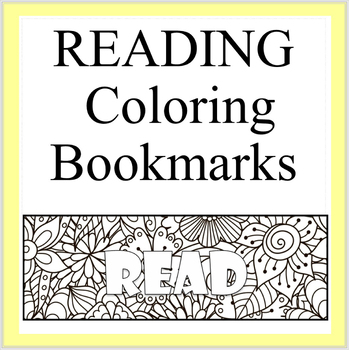 Preview of 50 Reading Coloring Bookmarks -Color your Own Bookmarks