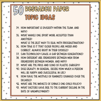 easy research paper topics for high school students