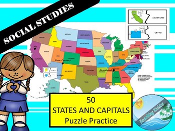 Preview of 50 STATES AND CAPITALS Practice and game