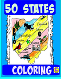 50 STATES BUNDLE COLORING MAPS