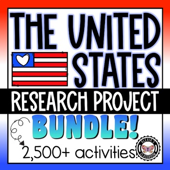 Preview of UNITED STATES RESEARCH PROJECT | 2,500+ Activities!