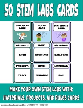 Preview of 50 STEM Labs Cards - Make Your Own Science Technology Engineering Math Labs