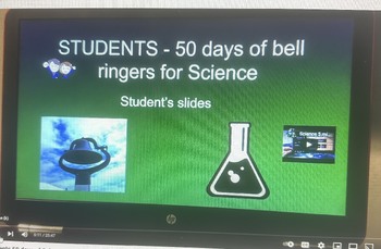 Preview of 50 Science Bell Ringers for 6-8th Science student copy without answers.