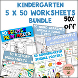 50 Science and Social Studies Worksheets For Kindergarten 