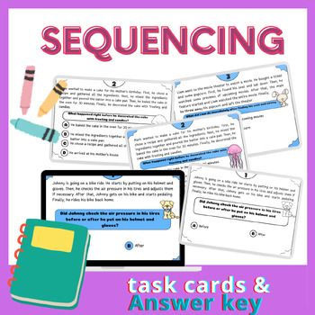 Preview of Sequencing Task Cards Text Structure