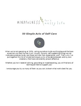 Preview of 50 Simple Acts of Self-Care