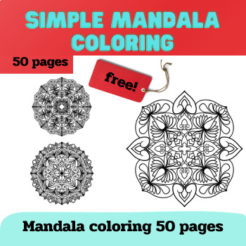 Preview of 50 Simple Mandala Coloring book