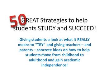 Preview of 50 Simple Strategies to help students ACHIEVE!