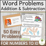 50 Simple Word Problems on Addition and Subtraction to 10