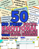 No Prep 50 Social Skills Situations With Visual Organizers