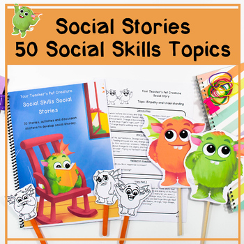 Preview of 50 Social Stories - Social Skills Lessons & Activities - Taking Turns & More
