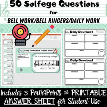 Preview of Solfege Bell Ringers for Choir, Chorus, & General Music - PowerPoint and Google