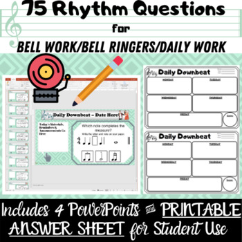 Preview of Rhythm Bell Ringers for Middle School Choir, Chorus, Band, & Orchestra