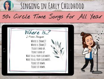 Preview of 50+ Songs for Circle Time for Early Childhood, Preschool, & Early Elementary