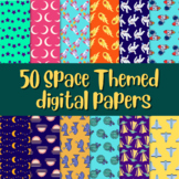 50 Space Digital Paper Backgrounds | Space Backgrounds | 300 dpi